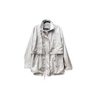 Vintage 80s 90s Current Seen Cream Shimmer Windbreaker Jacket